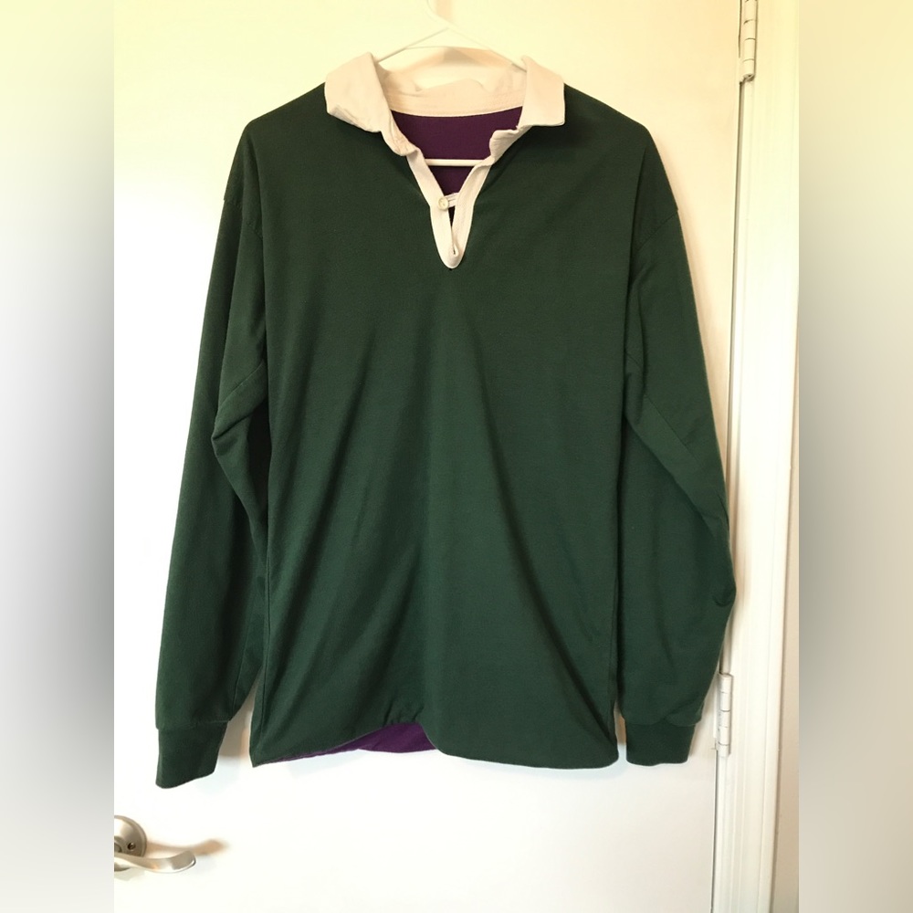 ONLY ARIZONA PICK UP!! Green & Purple Reversible Heavyweight Rugby Shirt